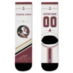 Florida State Seminoles Socks Personalized Nautical Icons Garnet White Best Selling
