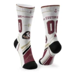 Florida State Seminoles Socks Personalized Nautical Icons Garnet White Best Selling