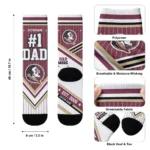 Florida State Seminoles Socks Personalized Pinstripe Chevron Garnet White Best Selling