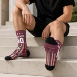 Florida State Seminoles Socks Personalized Star Stripes Garnet White Best Selling