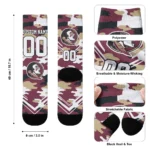 Florida State Seminoles Socks Personalized Woodland Camo Garnet Best Selling