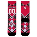 Fresno State Bulldogs Socks Customized Argyle Pattern Red Best Selling