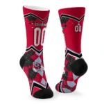 Fresno State Bulldogs Socks Customized Argyle Pattern Red Best Selling