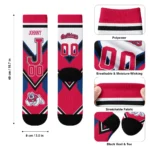 Fresno State Bulldogs Socks Customized Arrow Blocks Red Best Selling