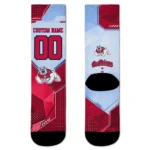 Fresno State Bulldogs Socks Customized Geometric Tech Red Best Selling
