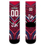 Fresno State Bulldogs Socks Customized Leopard Print Red Black Best Selling