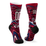 Fresno State Bulldogs Socks Customized Leopard Print Red Black Best Selling
