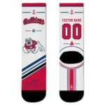 Fresno State Bulldogs Socks Customized Nautical Icons Red White Best Selling