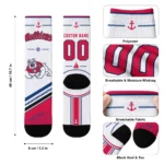 Fresno State Bulldogs Socks Customized Nautical Icons Red White Best Selling