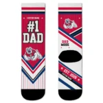Fresno State Bulldogs Socks Customized Pinstripe Chevron Red White Best Selling