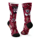 Fresno State Bulldogs Socks Customized Scattered Icons Red Best Selling