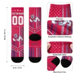 Fresno State Bulldogs Socks Customized Star Stripes Red White Best Selling