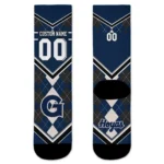 Georgetown Hoyas Socks Personalized Argyle Pattern Blue Best Selling