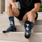 Georgetown Hoyas Socks Personalized Argyle Pattern Blue Best Selling
