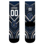 Georgetown Hoyas Socks Personalized Leopard Print Blue Black Best Selling