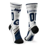 Georgetown Hoyas Socks Personalized Nautical Icons Blue White Best Selling