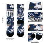 Georgetown Hoyas Socks Personalized Woodland Camo Blue Best Selling