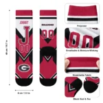 Georgia Bulldogs Socks Custom Arrow Blocks Red Best Selling