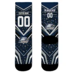 Georgia Southern Eagles Socks Customized Leopard Print Blue Black Best Selling