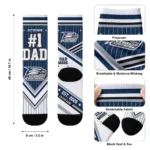 Georgia Southern Eagles Socks Customized Pinstripe Chevron Blue White Best Selling