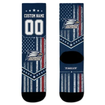 Georgia Southern Eagles Socks Customized Star Stripes Blue White Best Selling