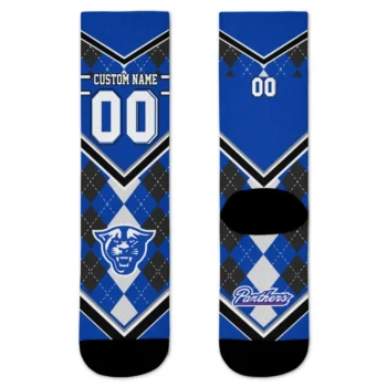 Georgia State Panthers Socks Personalized Argyle Pattern Blue Best Selling