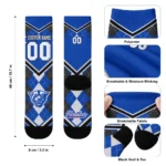 Georgia State Panthers Socks Personalized Argyle Pattern Blue Best Selling