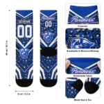 Georgia State Panthers Socks Personalized Leopard Print Blue Black Best Selling