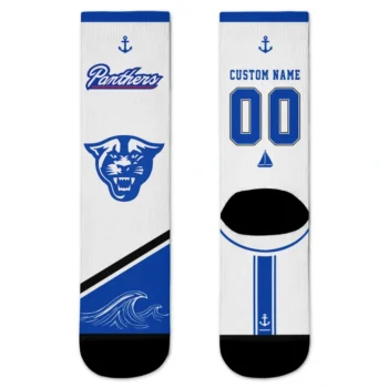 Georgia State Panthers Socks Personalized Nautical Icons Blue White Best Selling
