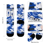 Georgia State Panthers Socks Personalized Woodland Camo Blue Best Selling