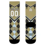 Georgia Tech Yellow Jackets Socks Customized Argyle Pattern Gold Best Selling