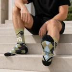 Georgia Tech Yellow Jackets Socks Customized Argyle Pattern Gold Best Selling