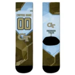 Georgia Tech Yellow Jackets Socks Customized Geometric Tech Gold Best Selling