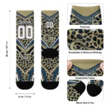 Georgia Tech Yellow Jackets Socks Customized Leopard Print Gold Black Best Selling