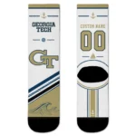 Georgia Tech Yellow Jackets Socks Customized Nautical Icons Gold White Best Selling