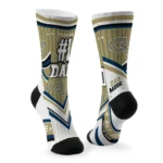 Georgia Tech Yellow Jackets Socks Customized Pinstripe Chevron Gold White Best Selling
