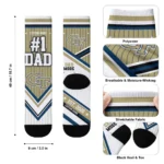 Georgia Tech Yellow Jackets Socks Customized Pinstripe Chevron Gold White Best Selling