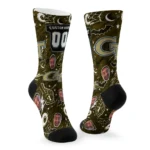 Georgia Tech Yellow Jackets Socks Customized Scattered Icons Gold Best Selling