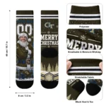 Georgia Tech Yellow Jackets Socks Customized Snowy Scene Gold White Best Selling