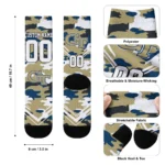 Georgia Tech Yellow Jackets Socks Customized Woodland Camo Gold Best Selling
