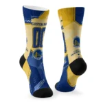 Golden State Warriors Socks Custom Geometric Tech Blue Best Selling