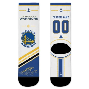 Golden State Warriors Socks - Customized Nautical Icons Blue White