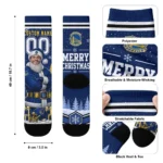 Golden State Warriors Socks Customized Snowy Scene Blue White Best Selling