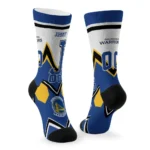 Golden State Warriors Socks Personalized Arrow Blocks Blue Best Selling