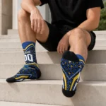 Golden State Warriors Socks Personalized Leopard Print Blue Black Best Selling