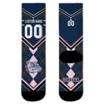 Gonzaga Bulldogs Socks Custom Argyle Pattern Blue Best Selling