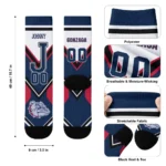 Gonzaga Bulldogs Socks Custom Arrow Blocks Blue Best Selling
