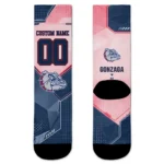 Gonzaga Bulldogs Socks Custom Geometric Tech Blue Best Selling