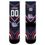 Gonzaga Bulldogs Socks Custom Leopard Print Blue Black Best Selling