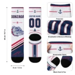 Gonzaga Bulldogs Socks Custom Nautical Icons Blue White Best Selling